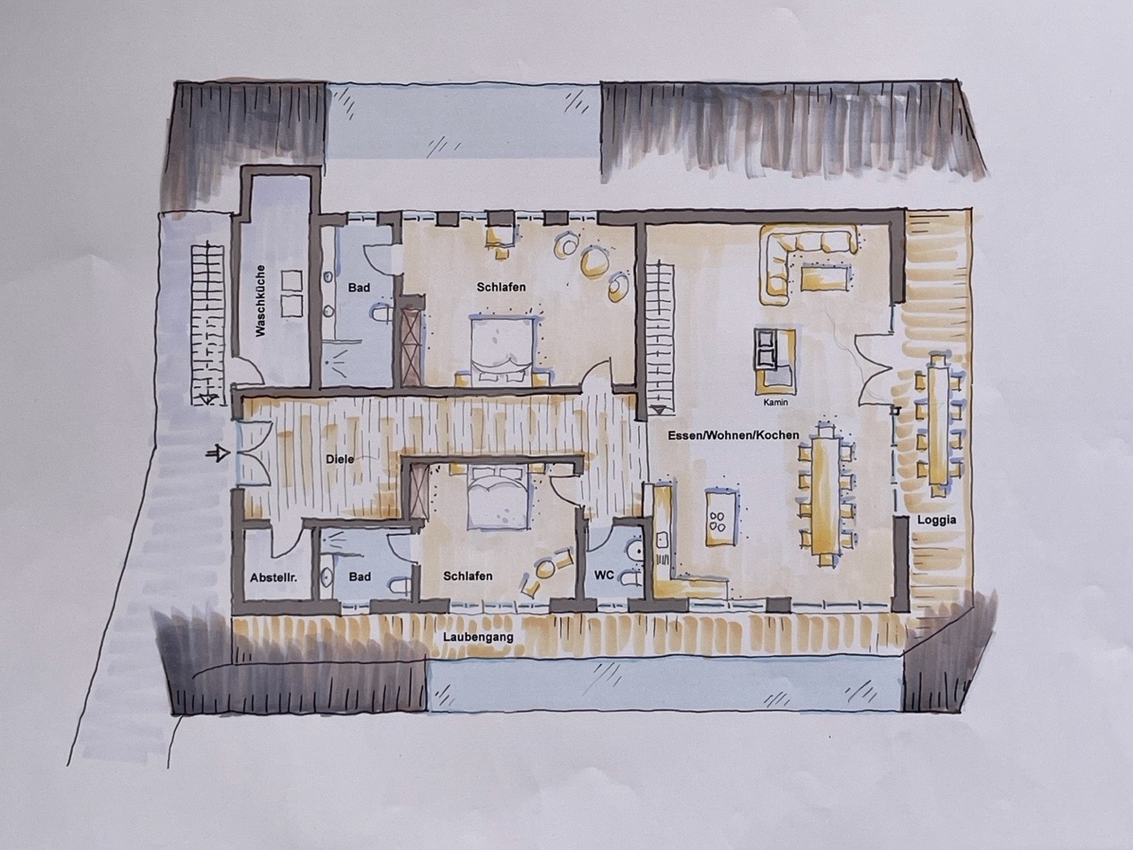 Der Grundriss Tenne EG